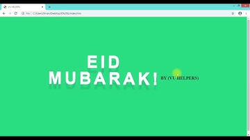 EID Mubarak To all in HTML+CSS.