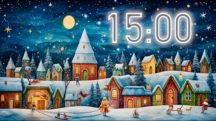 15 Minute Christmas Timer 🎵 with Music (4K) 🎄