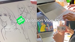 Webtoon Vlog #5 | 💪🏻 webcomic work 🐢 slow progress, I can do this!