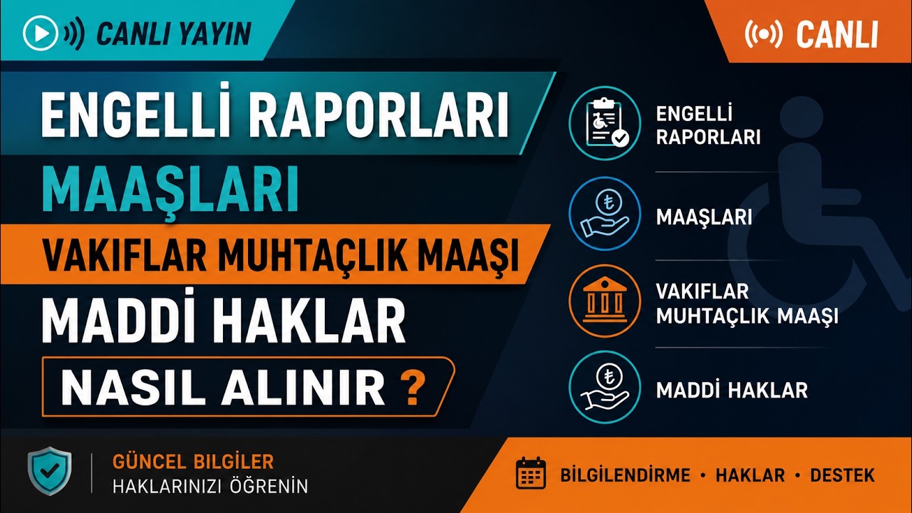 Engelli Raporları  Maaşları -Evde Bakım Maaşı - Muhtaçlık Maaşı - Engelli Yakını Maaşı -Yetim Maaşı.