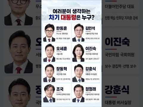 차기 대통령 후보로는 누가 거론되고 있을까요?