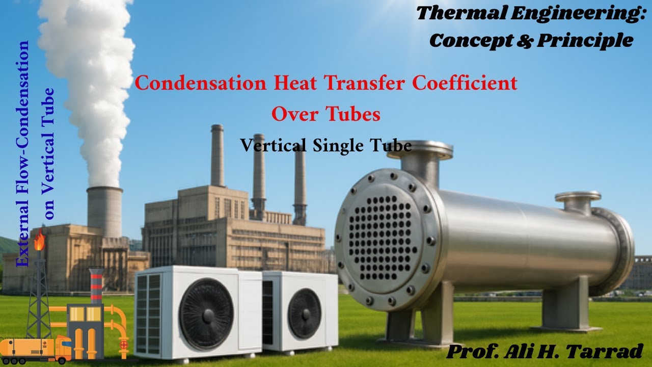 Condensation Heat Transfer Coefficient for External Flow: Single Vertical Tube 