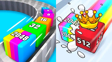 Infinity Run 2048 Jelly Cube vs Jelly Tube Run - ASMR Gameplay (Android, iOS) All Level