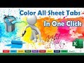 Color All Excel Sheet Tabs Differently in One Step