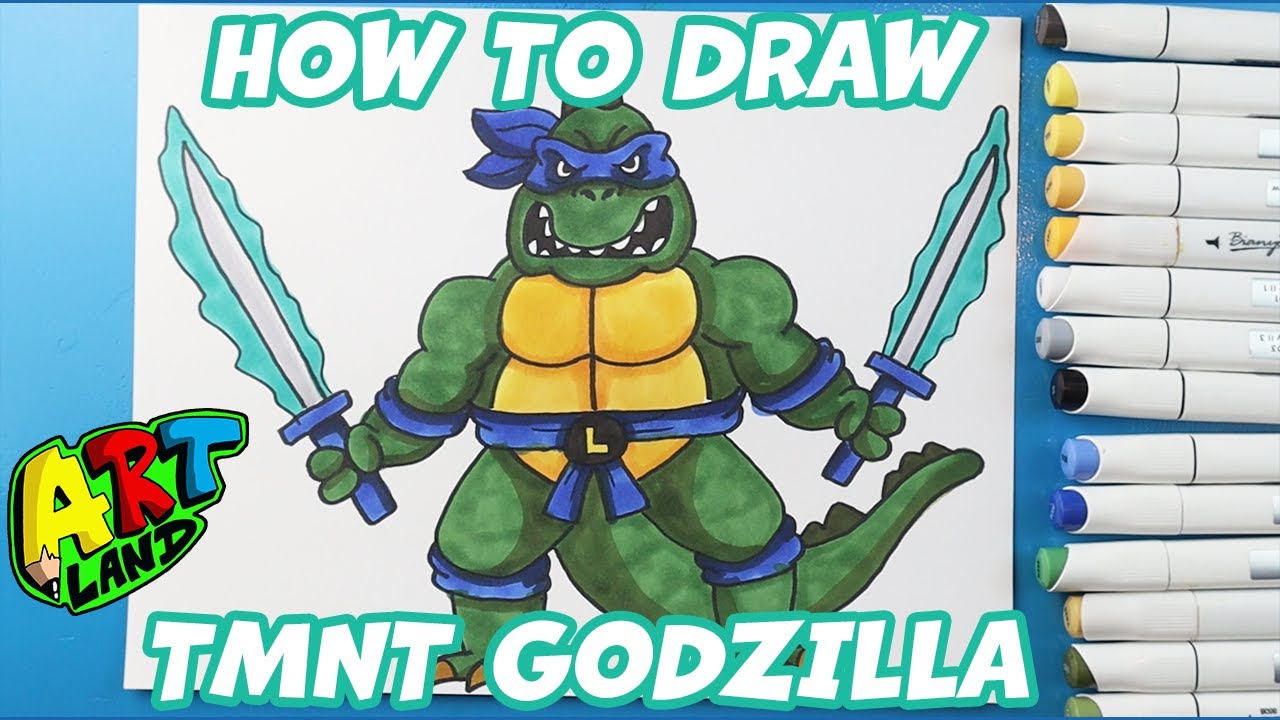 How to Draw Godzilla Teenage Mutant Ninja Turtles Crossover - YouTube