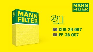 How to change a cabin air filter by MANN-FILTER I CUK 26 007 - FP 26 007