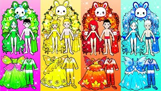 Học Làm Búp Bê Giấy - Trang Phục Đám Cưới Cho Các Nàng Tiên Bốn Mùa - Câu Chuyện Của Barbie screenshot 3