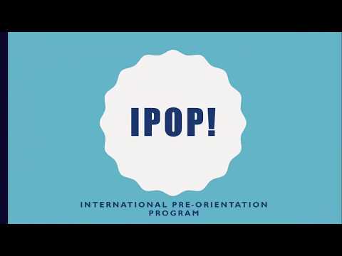 iPOP - International Pre-Orientation Program