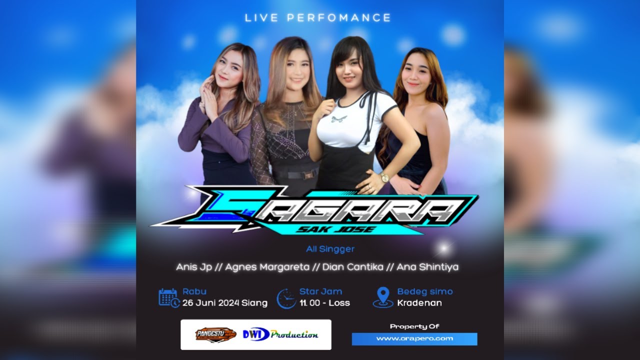 ⭕LIVE SAGARA Sak Jos'E - The Wedding Arif & Nur - DWI PRO 1 - PANGESTU ...