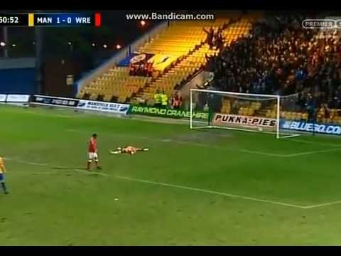 Alan Marriot mansfield Goalkeeper Goal v Wrexham 20-4-12