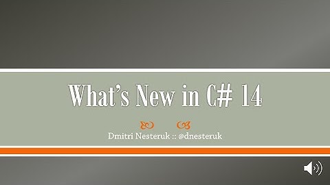 Что нового в C# 14