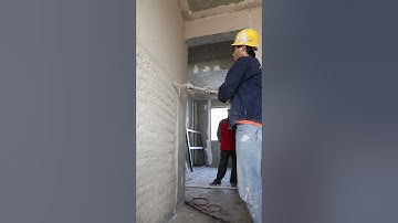 #rendering #machine #plastering #plasteringwork #renderings #gypsum #plasterer #automatic #wall