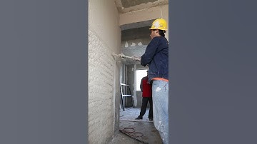 #rendering #machine #plastering #plasteringwork #renderings #gypsum #plasterer #automatic #wall