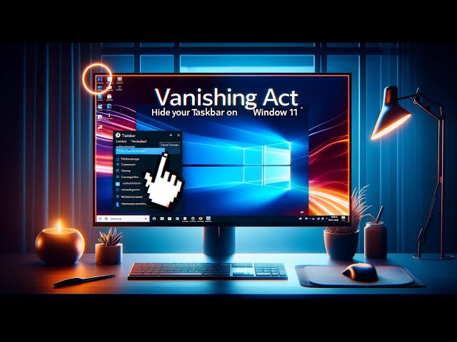 Vanishing Act: Hide Your Taskbar on Windows 11 by 'Login Giants' class=