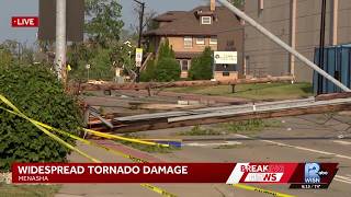 Widespread tornado damage in Menasha