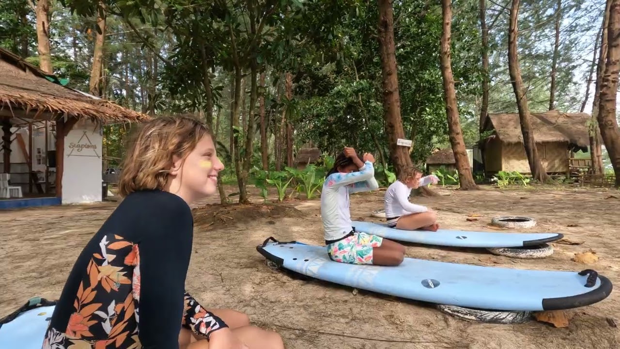 Self driving Southern Thailand: Surfing the day away at Khao Lak, Memories Beach, Thailand