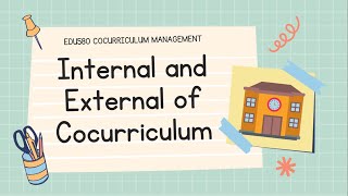 EDU580: INTERNAL AND EXTERNAL OF CO-CURRICULUM