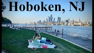 【4K】WALK  Waterfront Hoboken New Jersey USA 4k video