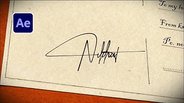 Realistic Signature Animation in After Effects + Postcard Motion Design Tutorial