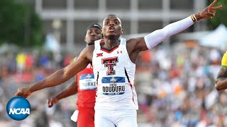 Texas Tech's Divine Oduduru sweeps 100m and 200m titles | 2019 championships