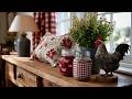 Farmcore Country Charm Red Checks, Roosters & Rustic Farmhouse Inspiration