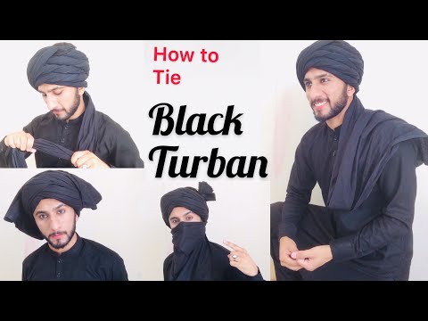 How To Tie Black Turban | Easy Full TUTORIAL | Punjabi Headscarf | Majid shah