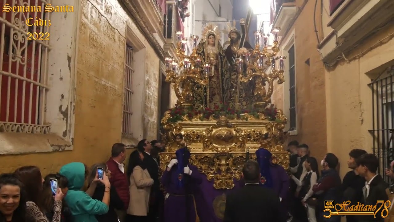 Semana Santa Cádiz 2022 Afligidos por calle Santiago  Plaza Candelaria