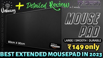 BEST LARGE SIZE EXTENDED MOUSE PAD AT ₹149🔥 | BEST BUDGET MOUSEPAD UNBOXING REVIEW RIATECH MOUSEPAD
