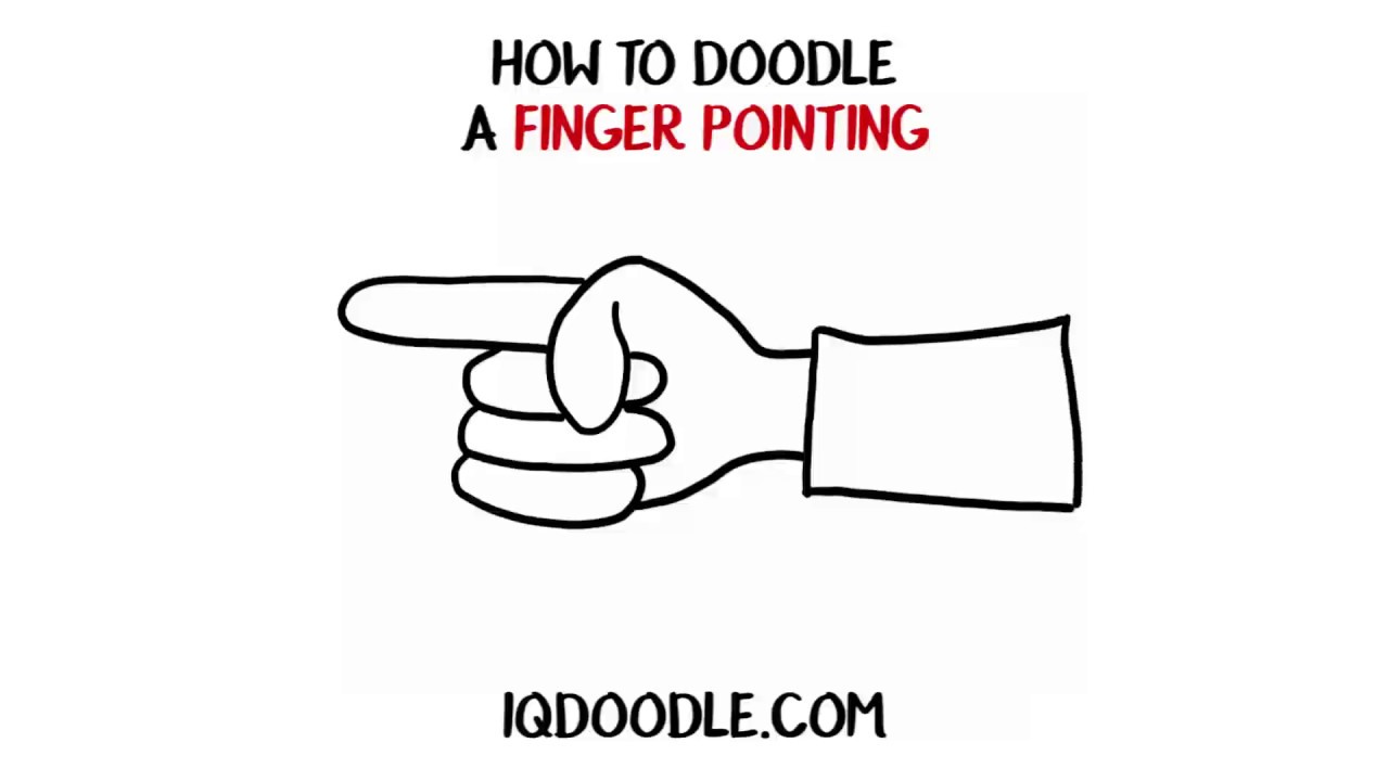 Hand Pointing Drawing Easy, How To Draw Cartoon Hands Tutorial : Pause