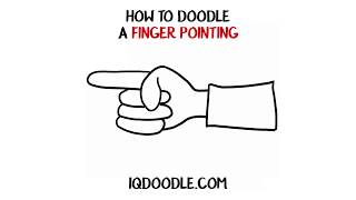 How to Draw a Finger Pointing (drawing tips)