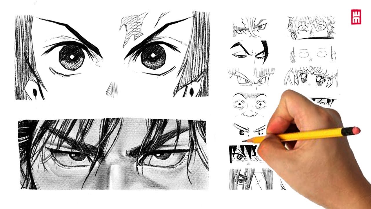 How to Draw Male Anime Eyes 3 Different Ways ✍️ , How To Draw Anime Eyes