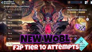 F2P WOBL Hard Mode Tier 9 COMPLETE! Tier 10 left! [Solo Leveling: Arise]