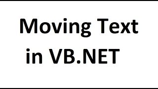 Slip 3   Moving Text  in vb net  By Ramdas Sir in Hindi