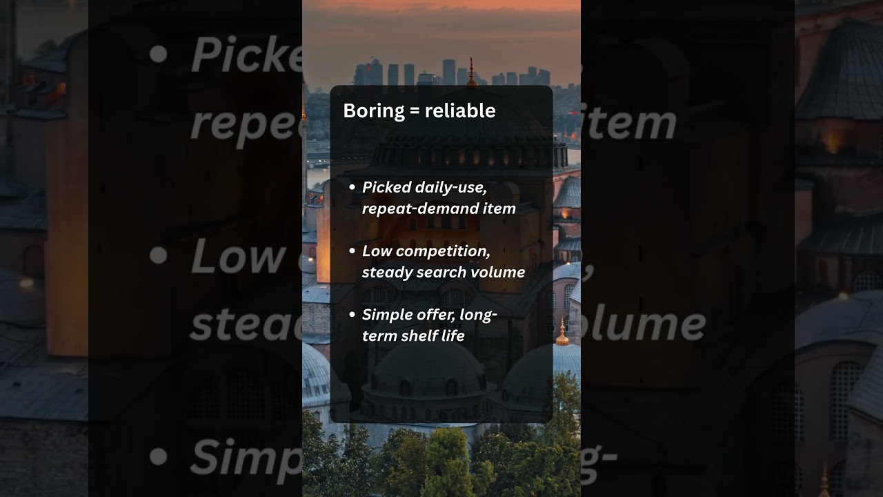 I never touch trending products. I sell boring items that sell forever. Let me explain in 15 seconds