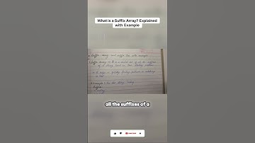 What is a Suffix Array in Information Retrieval? 🔍 | IR Concept Simplified | #shorts #exam #notes