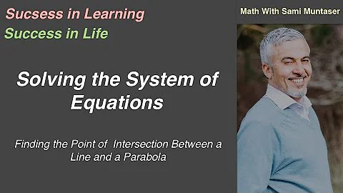 Find the intersection between a straight line and a Parabola by graphing.