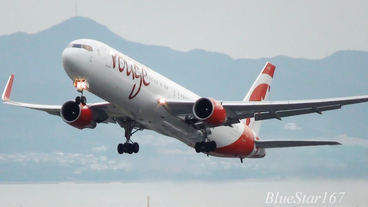 Air Canada Rouge Boeing 767 300er C Fmwq Takeoff From Kix