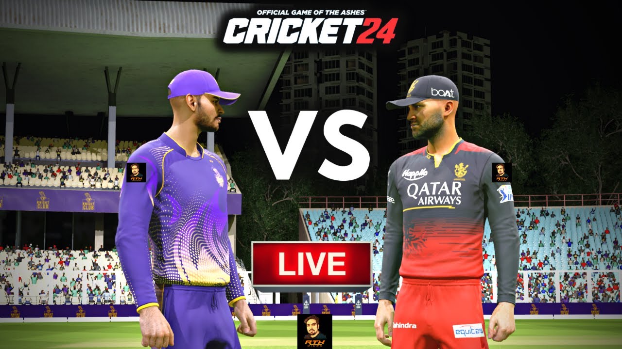 KKR vs RCB IPL 2024 New Teams T20 Match In Cricket 24 - RtxVivek - YouTube