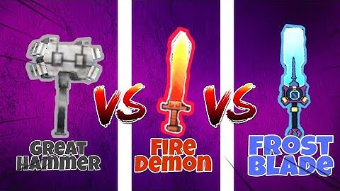 Fire Demon vs FrostBlade vs GreatHammer😱 (BuildandShoot)(Xisorbg) (Blockmango)