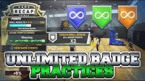 NBA 2K20 UNLIMITED DRILLS HOF BADGE GLITCH!