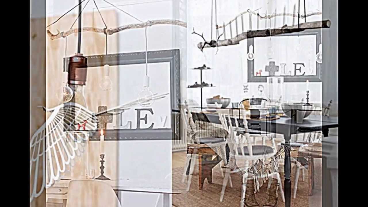 Holz lampen selber machen deko mit zweigen im naturlook zu ...