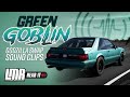 Godzilla swap exhaust clips in a fox body mustang  decibel level rev take off  flyby