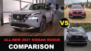 How does the ALL-NEW 2021 Nissan Rogue COMPARE to RAV4 & CR-V | Comparison and First Look