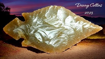 Flintknapp a Justwingit Projectile Point with Indirect Percussion Biface to Point