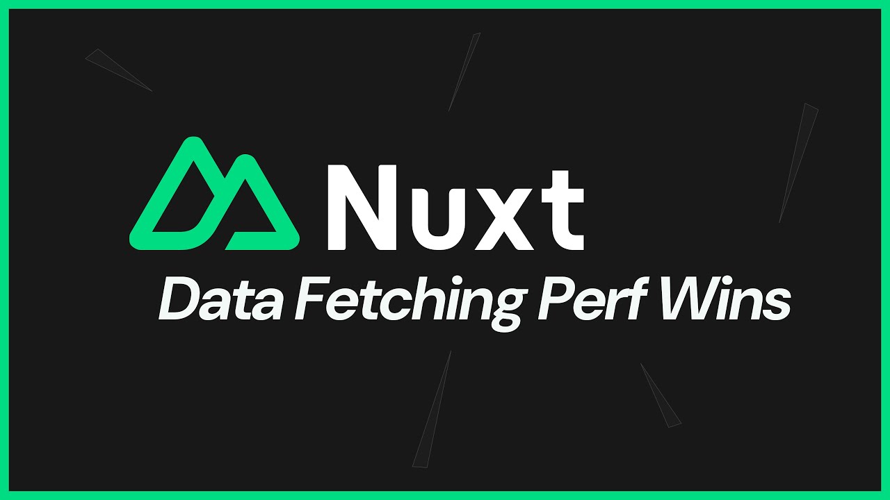 Nuxt useNuxtData, Shallow and getCachedData for performance - YouTube