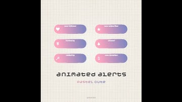 Animated alerts for Twitch - Pastel cute style
