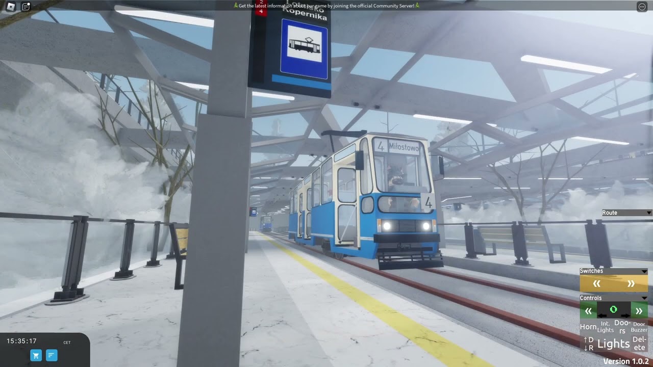 Roblox | POV Driving Konstal 105N (Single tram)(Route 4) in Urbanmove 4