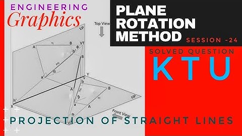 EG-24|Problem Solved Using Plane Rotation Method #Projection #line #Trapezoidal #method #ktu