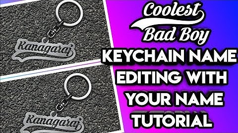 Key chain your name editing tutorial pixallab tamil