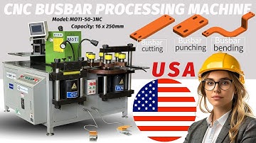 16x250mm CNC Busbar Processing Machine MOTI-50-3NC USA Busbar Cutting Punching Bending Machine